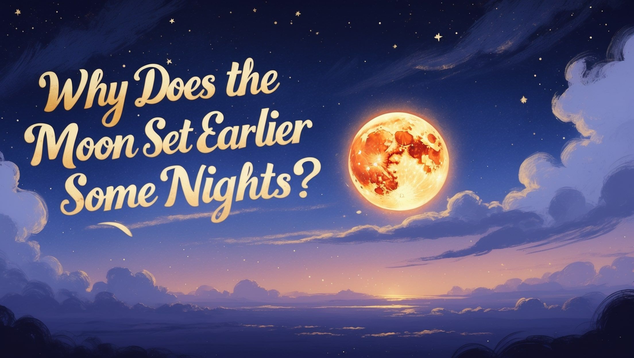 为什么有些夜晚月亮会更早落下？
