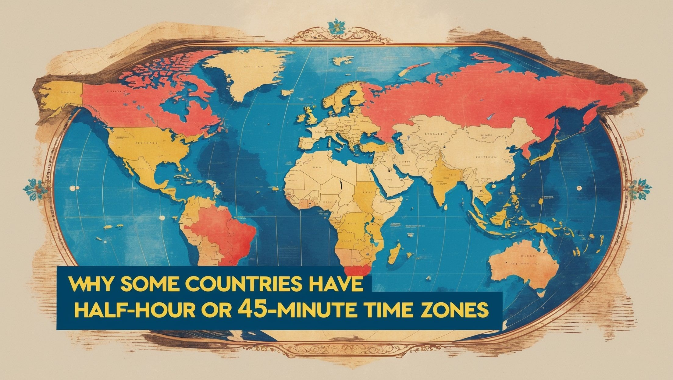 为什么有些国家采用半小时或45分钟的时区？